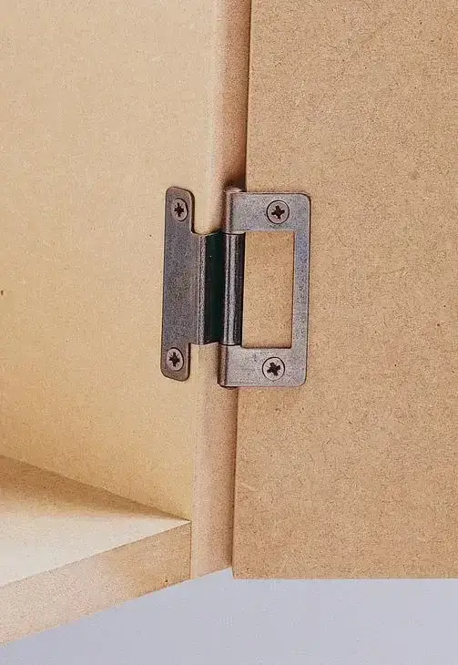 secure flush hinges on cabinet